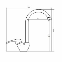 Смеситель для кухни Dorff Comfort D8000000 Хром латунь
