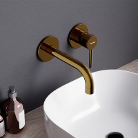 Смеситель для раковины Damixa Scandinavian Pure 360260600 Золото латунь встраиваемый