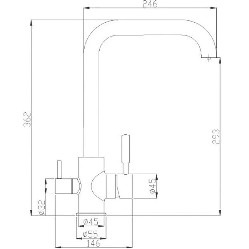 Смеситель для кухни ZorG Steel Hammer SH715BLACKBR Черный