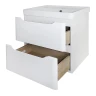 Тумба с раковиной Azario Lotos 50 CS00094662 подвесная цвет Белый глянцевый