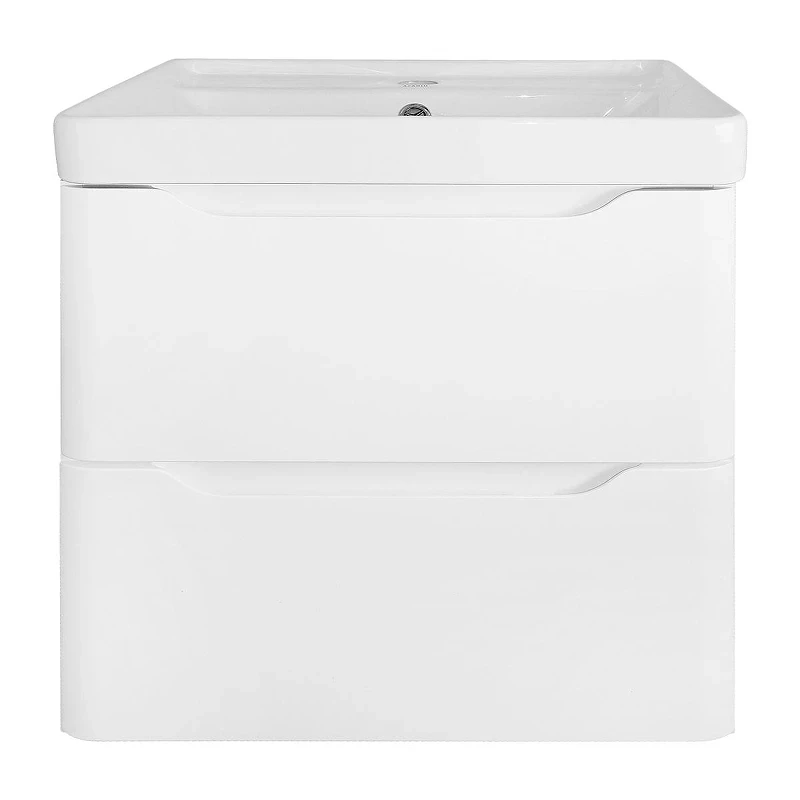 Тумба с раковиной Azario Lotos 50 CS00094662 подвесная цвет Белый глянцевый