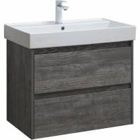Тумба под раковину Aquanet Nova Lite 75 287890 подвесная Дуб серый МДФ / ЛДСП