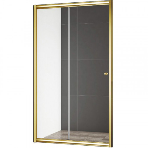 Душевая дверь Cezares Gubileo 140 GIUBILEO-BF-1-140-C-G профиль Золото стекло прозрачное