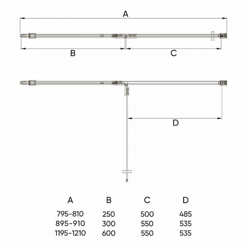 Душевая дверь Veconi Vianno VN-73R/L 90 L VN73R/L-90-06-C4 профиль цвет Хром стекло дождь