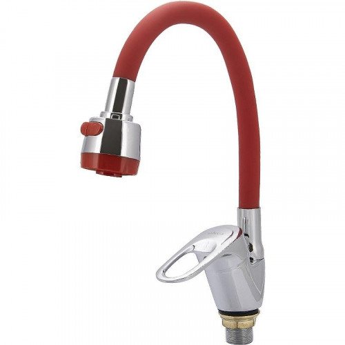 Смеситель для кухни Ekko E4105+E61 Хром Красный