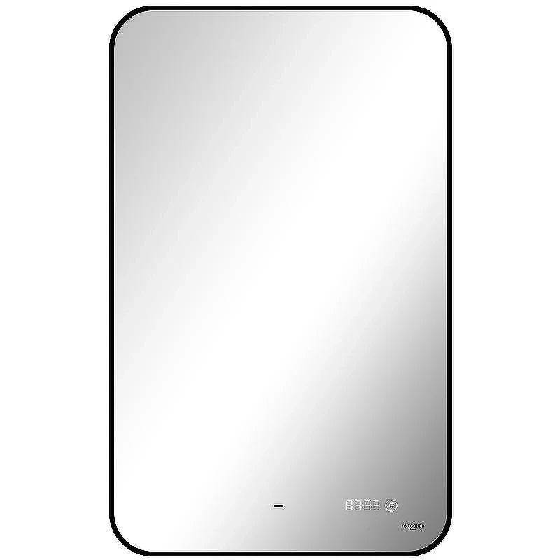 Зеркало Reflexion Black View 600х1000 RF4003BV с подсветкой Черное с бесконтактным выключателем, диммером и часами