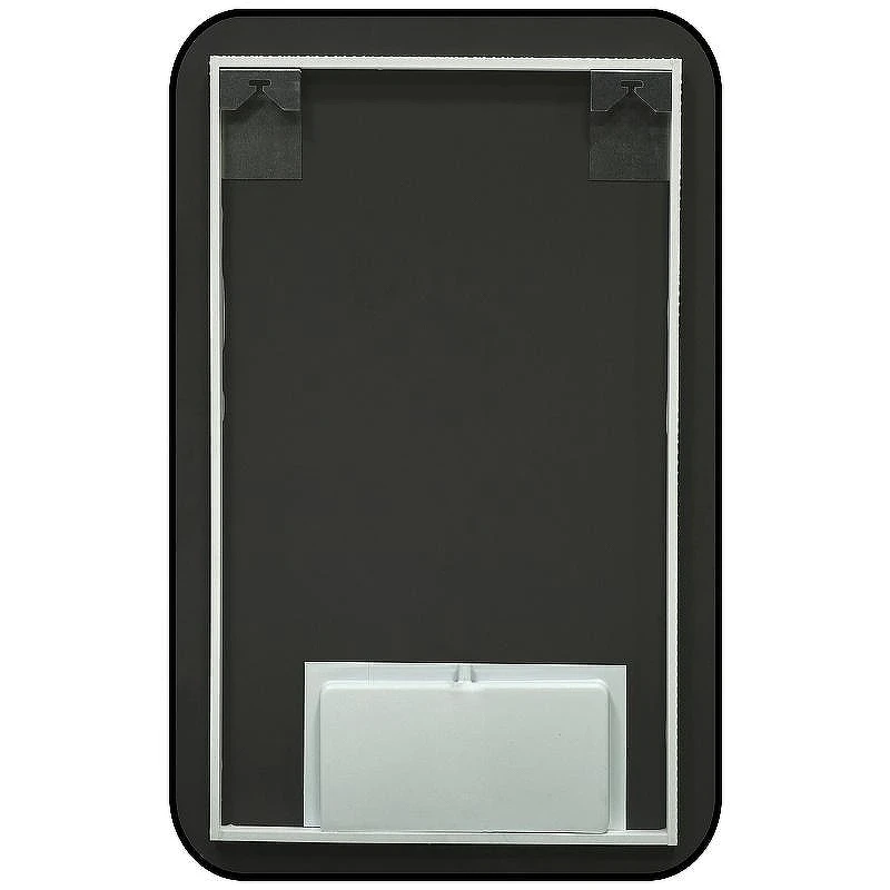 Зеркало Reflexion Black View 600х1000 RF4003BV с подсветкой Черное с бесконтактным выключателем, диммером и часами