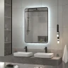 Зеркало Reflexion Black View 600х1000 RF4003BV с подсветкой Черное с бесконтактным выключателем, диммером и часами