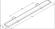 Полотенцедержатель Jacob Delafon Panolux E64003-SHP цвет Хром
