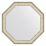 Зеркало Evoform Octagon 65х65 BY 7438 в багетной раме - Брашированное серебро 59