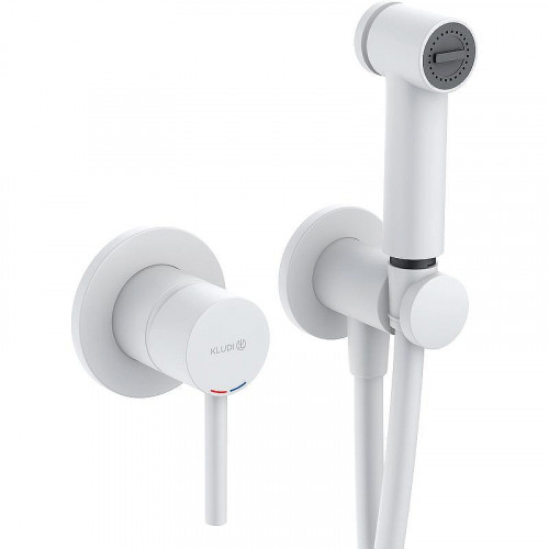 Гигиенический душ со смесителем Kludi Bozz 389985376 Белый матовый