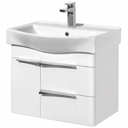 Тумба под раковину Aquaton Беверли 65 1A235301BV010 подвесная Белый глянец МДФ / ЛДСП