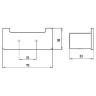Двойной крючок Emco Loft 0575 016 02 Нержавеющая сталь
