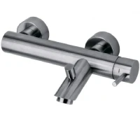 Смеситель для ванны Paffoni Light LIG022ST Сталь на стену
