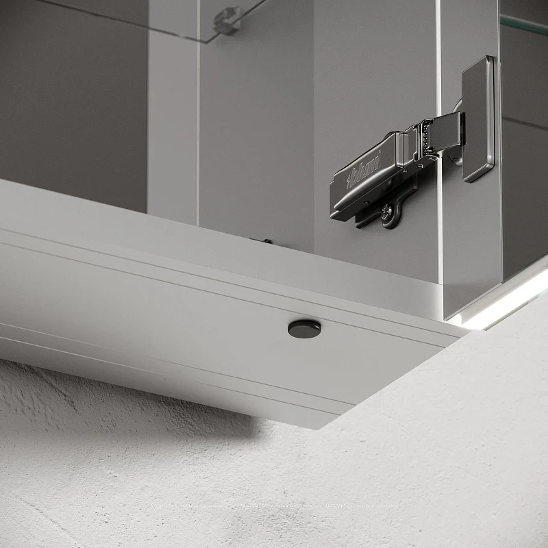 Зеркальный шкаф Sancos Evoke 100 SC80100 с подсветкой цвет Серый