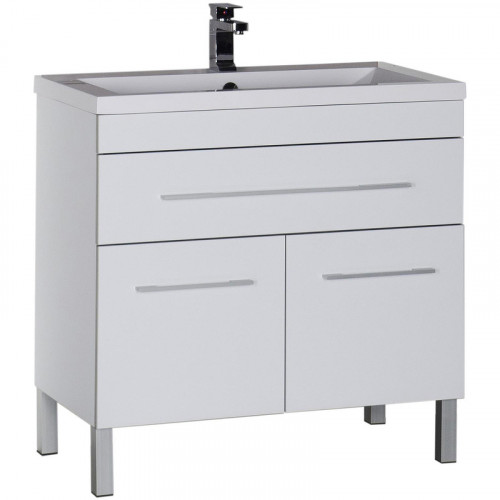 Тумба под раковину Aquanet Верона 90 182708 Белая МДФ / ЛДСП