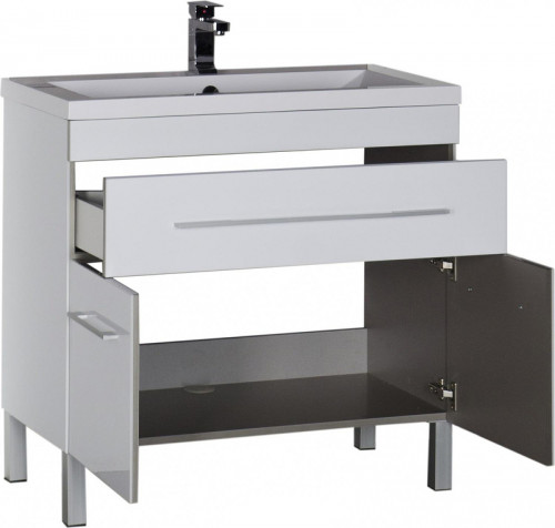 Тумба под раковину Aquanet Верона 90 182708 Белая МДФ / ЛДСП