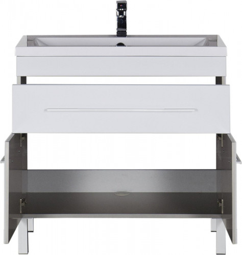 Тумба под раковину Aquanet Верона 90 182708 Белая МДФ / ЛДСП