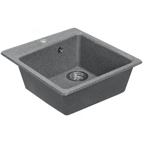 Кухонная мойка Aquaton Парма 47 1A713032PM230 Серая искусственный камень (литьевой мрамор) встраиваемый