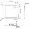 Душевой поддон из стеклопластика WasserKRAFT Salm 90x90 27T03 Белый глянец