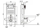Комплект унитаза с инсталляцией Abber Rechteck AC1219TC-AC0105-AC0121 цвет Белый с сиденьем Микролифт