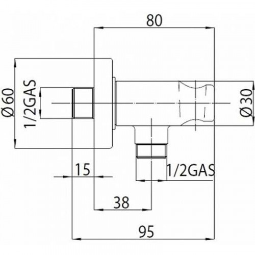 Держатель ручного душа Bossini C12000.073 Черный матовый латунь на стену