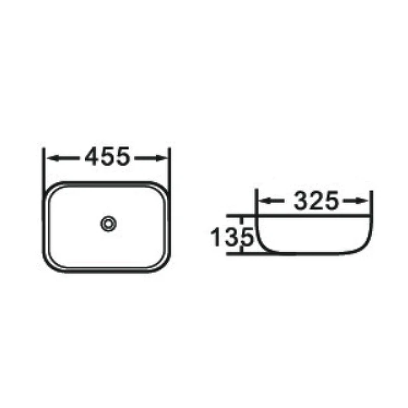Раковина-чаша beWash Schutz 45 BK4532CT120 Черная матовая фарфор накладная