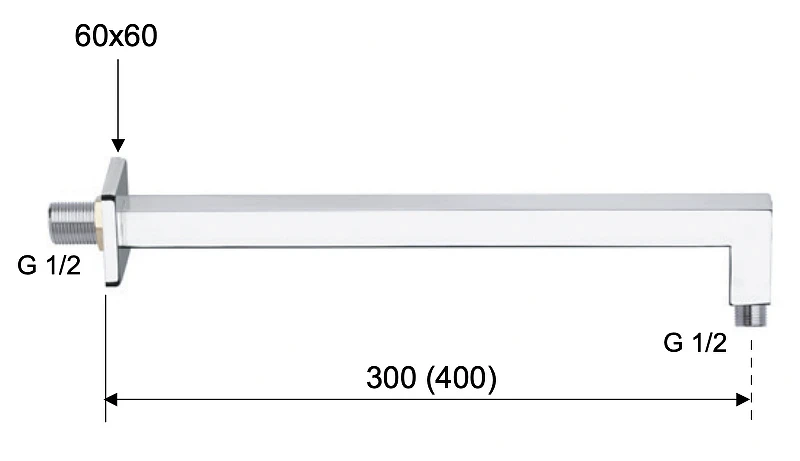 Кронштейн для верхнего душа Remer 348S40NO цвет Черный матовый