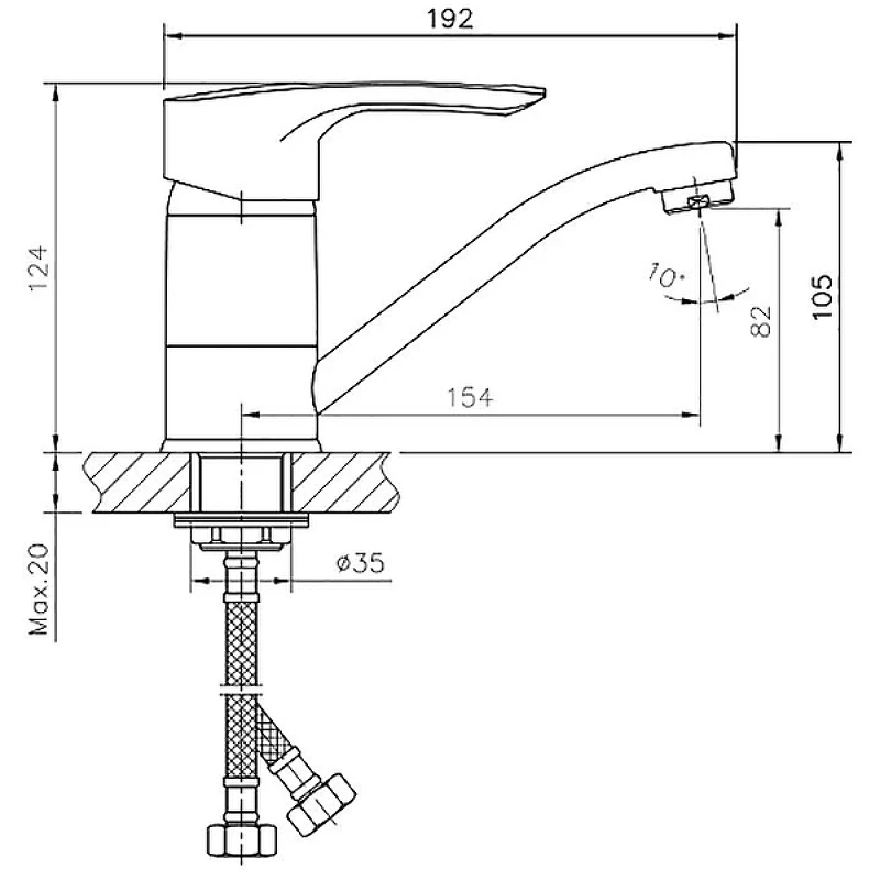 Смеситель для раковины Haiba HB4566-2 Хром