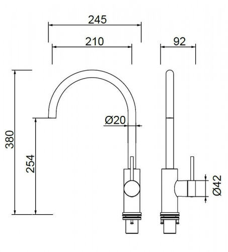 Смеситель для кухни Abber Wasser Kreis 316 AF8114BG цвет Золото брашированное
