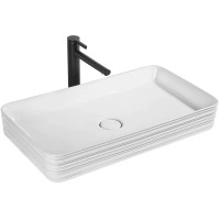 Раковина-чаша CeramaLux 65 W1531 (D1408) Белая фаянс накладная