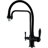 Смеситель для кухни ZorG Sanitary ZR 342-6 YF BLACK Чёрный