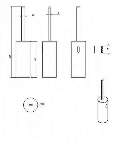 Ершик для унитаза Splendy Inspiration R IR4051GACR цвет Хром