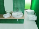 Раковина Hatria Nido 56 Y0TT01 Белая фаянс накладная