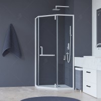 Душевой уголок RGW Hotel HO-084W 100х100 350608400-15 профиль Белый стекло прозрачное