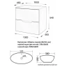 Тумба с раковиной Orange Line 100 Li-100TuwMDF+B08-585W подвесная Белая матовая