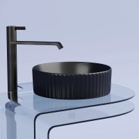 Раковина-чаша Ceramicanova Element 36 CN6057MB Черная матовая фарфор накладная