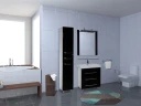 Тумба под раковину Bellezza Рокко 80 4635313660045 Черная Белая МДФ / ЛДСП