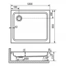Акриловый поддон для душа RGW Acrylic Style 120x90 16180292-11 Белый