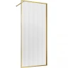 Душевая перегородка Vincea Walk-In 120 VSW-1HP120FLBG профиль Брашированное золото стекло рифленое