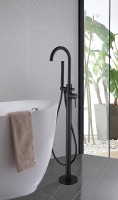 Смеситель для ванны Abber Wasser Kreis AF8115B Черный матовый латунь на пол