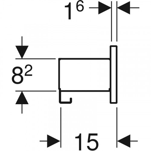 Полка Geberit Smyle Square 500.362.JR.1 Темно-серый МДФ / ЛДСП