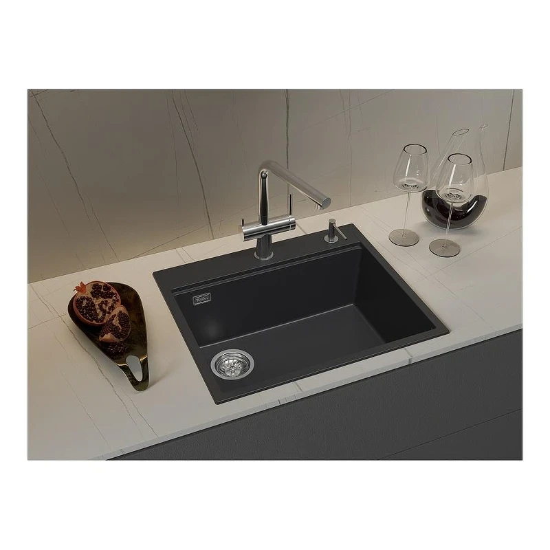 Кухонная мойка Rivelato Tesoro 50 TR-605-L antracite цвет Антрацит