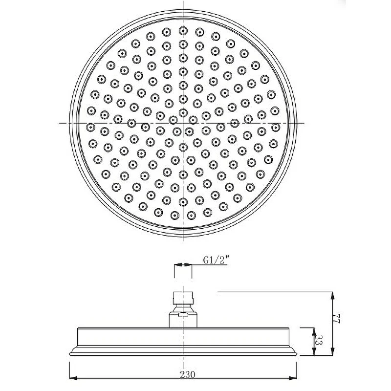 Верхний душ Caprigo Parts 99-502-crm Хром латунь