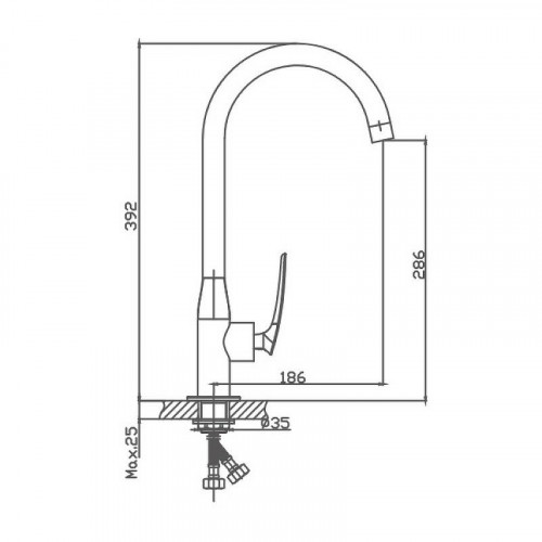 Смеситель для кухни Haiba HB70616 Хром латунь