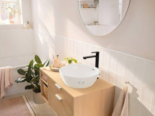 Смеситель для раковины Hansgrohe Rebris S 72580670 цвет Черный матовый