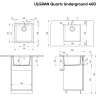 Кухонная мойка Ulgran Quartz Underground 400-05 Бетон искусственный камень (литьевой мрамор) встраиваемый