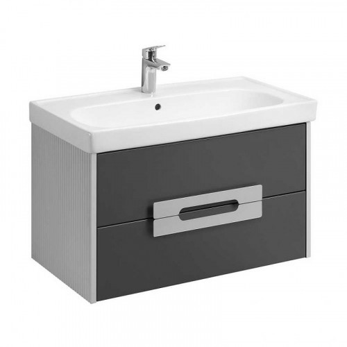 Тумба под раковину Aquaton Ар-Деко 65 1A291401DD8D0 подвесная цвет Серый кобальт