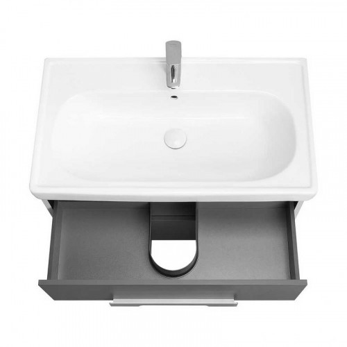 Тумба под раковину Aquaton Ар-Деко 65 1A291401DD8D0 подвесная цвет Серый кобальт