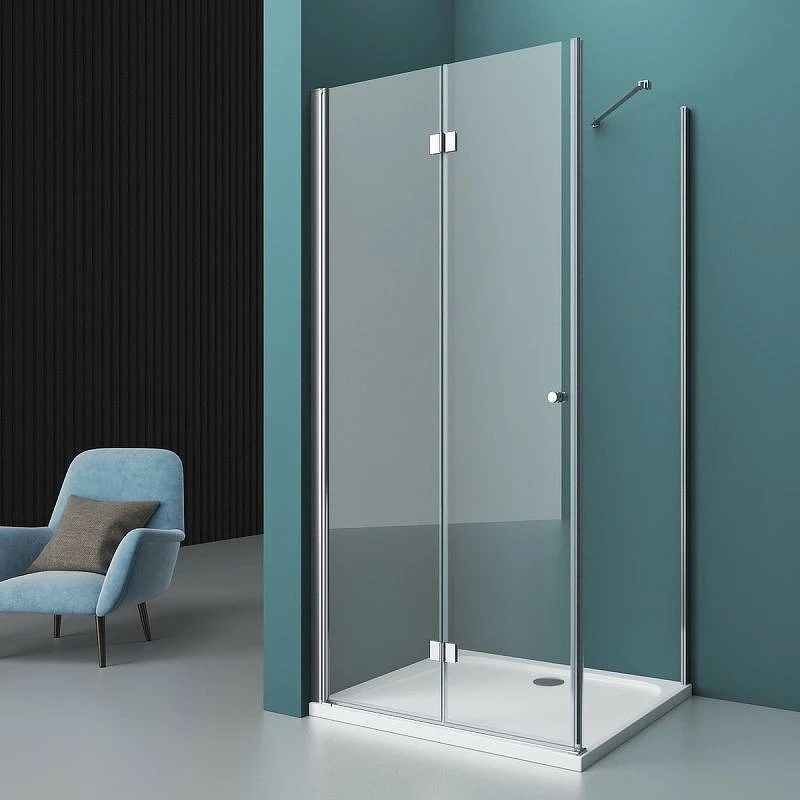 Душевой уголок BelBagno Albano 100х100 ALBANO-AS-1-100-C-Cr профиль Хром стекло прозрачное